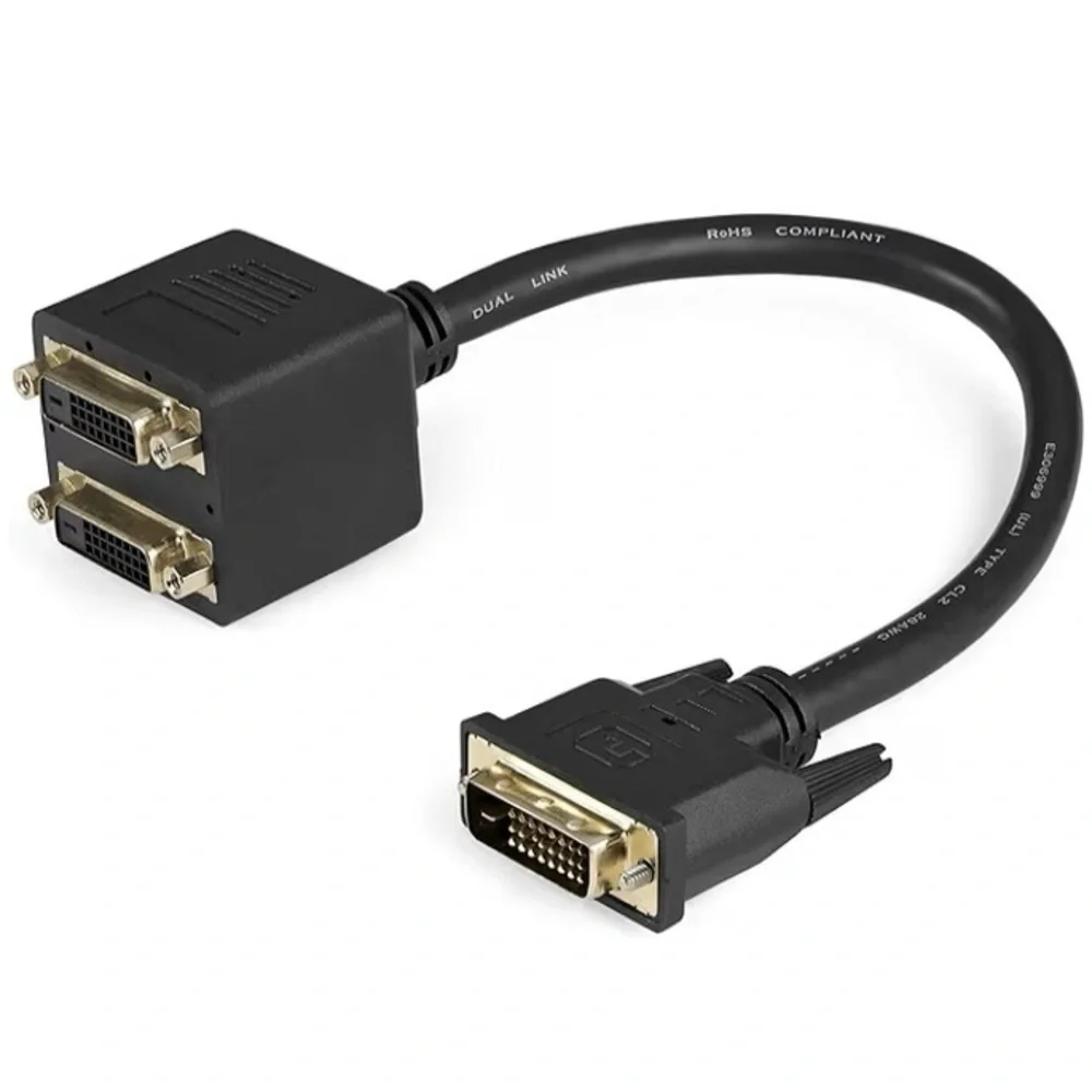 StarTech.com 1ft DVI Splitter Cable - M/F DVI-D to 2x DVI-D Dual Video Splitter